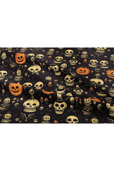 Tataroğlu Dijital Kumaş Happy Halloween Halloween - Ψηφιακό τυπωμένο σχέδιο πολλαπλών χρήσεων, 20
