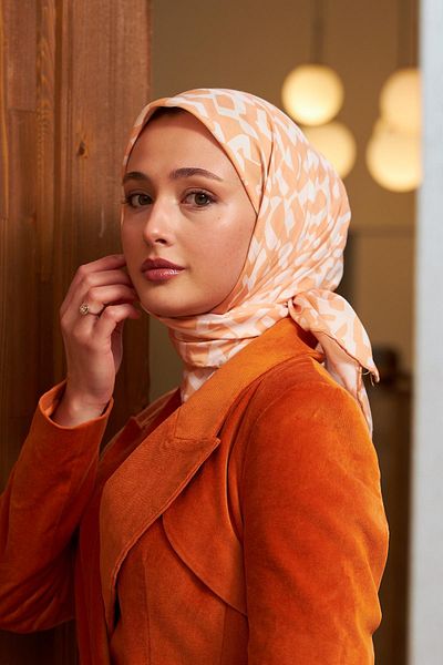 İpekhan Colorday Mono Soft Scarf Yellow Orange 1152-19