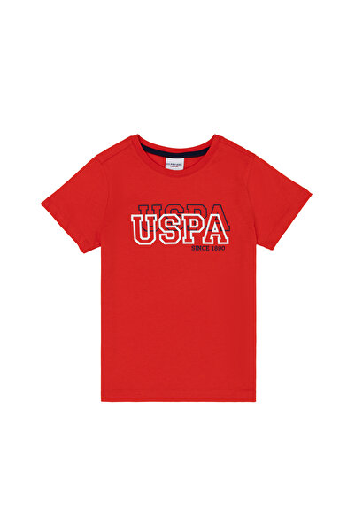 U.S. Polo Assn. Boy's Red Basic Crew Neck T-Shirt 50288070 -Vr030