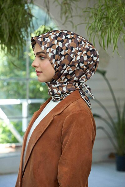 İpekhan М'яка шарф чорно-кавова колекція «Літній блиск» - 1185-05