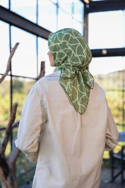 İpekhan Boheme Collection Soft Scarf Khaki Green 1175-06