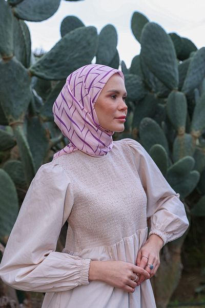 İpekhan Evoline Pattern Μαλακό Κασκόλ Candy Pink 1168-11