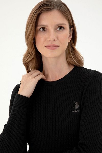 U.S. Polo Assn. Pulover de damă Black Basic - ELIFSU BUTIKHOME EN