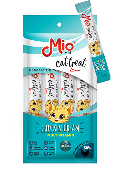 MİO Mio Kedi Ödül Krema - Multivitamin Tavuklu 4'lü paket x 15