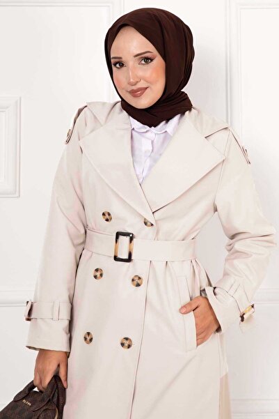 EBRUTESETTÜR Belt Detailed Waterproof Trench