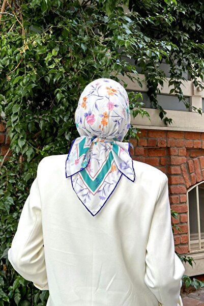 İpekhan М'який шарф Colorday Ahu темно-синій зелений 1151-01