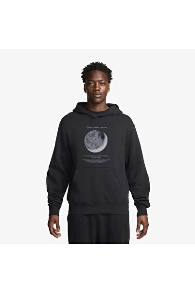 The Champ Clothing Φούτερ με κουκούλα Polar Moon με στάμπα μαύρο Unisex με κουκούλα