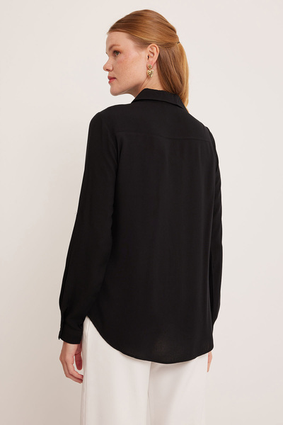 Bigdart Woman's Black Viscose Shirt 20237