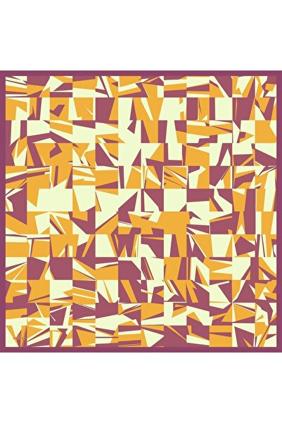 İpekhan Μαλακό κασκόλ με μοτίβο καμβά λιλά 1164-09