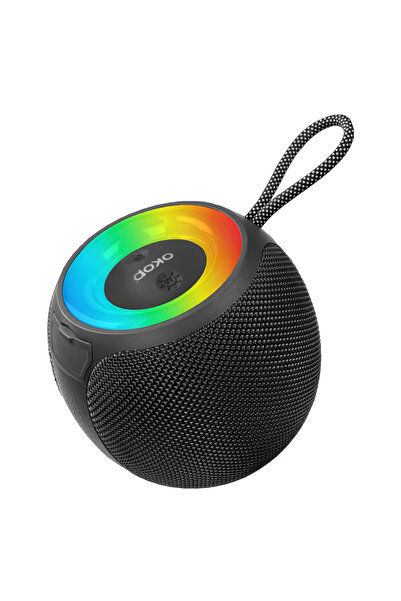 Okop Bluetooth Hoparlör RGB ışıklı taşınabilir mini ses bombası radyo özellik...