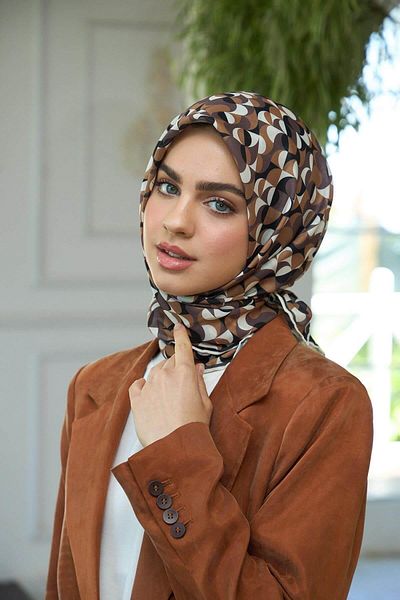 İpekhan Μαλακό κασκόλ Μαύρο Καφέ Summer Sparkle Collection - 1185-05