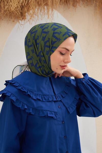 İpekhan Eva Pattern Κασκόλ Πράσινο 1132-08