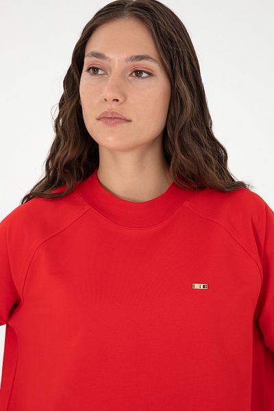 U.S. Polo Assn. Women's Red Crew Neck Sweatshirt 50296903 -Vr030