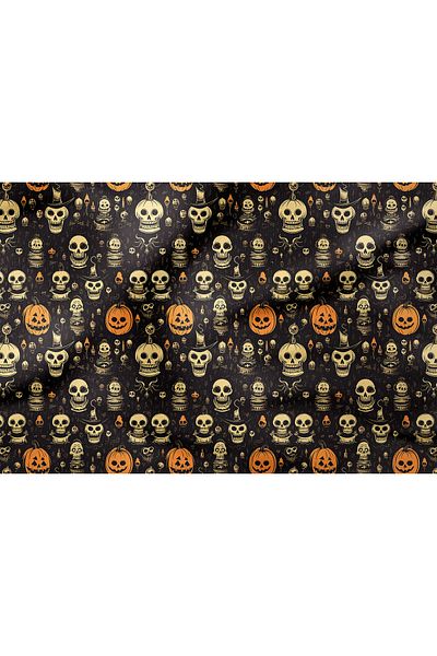 Tataroğlu Dijital Kumaş Happy Halloween Halloween - Ψηφιακό τυπωμένο σχέδιο πολλαπλών χρήσεων, 20