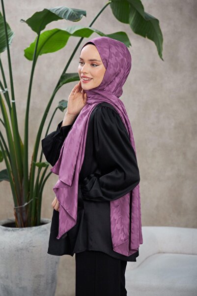 İpekhan Μοτίβο Neo Houndstooth Μεταξένιο Σάλι Ζακάρ Βιολετί 9010-21