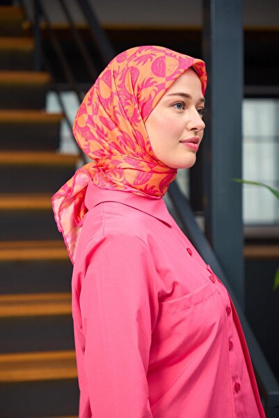 İpekhan Harmony Collection Μαλακό Κασκόλ Ροζ Μουστάρδα 1182-09