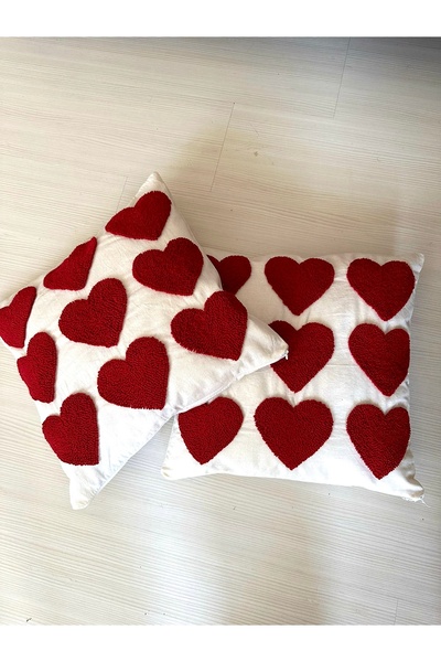 afralya home 45*45 cm Heart Punch Heart Pillow - Throw Pillow Case