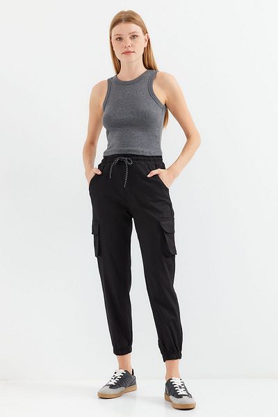 Bigdart 6667 Czarne spodnie joggery – kieszeń cargo