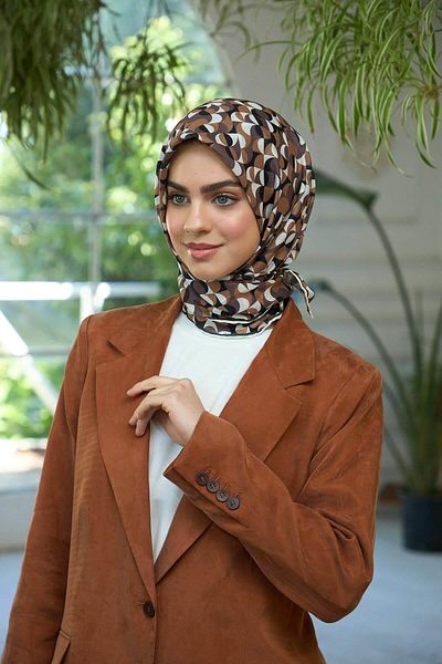İpekhan Μαλακό κασκόλ Μαύρο Καφέ Summer Sparkle Collection - 1185-05