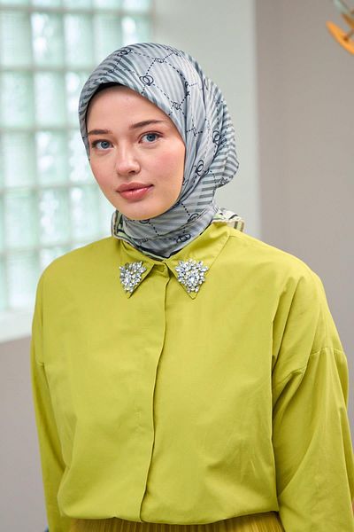 İpekhan Harmony Collection Soft Scarf Grey 1176-06