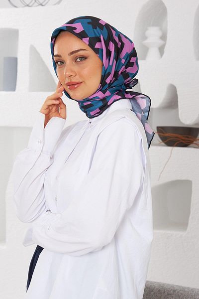 İpekhan Μαλακό κασκόλ Relax Geometrik Venus Μαύρο 1137-08