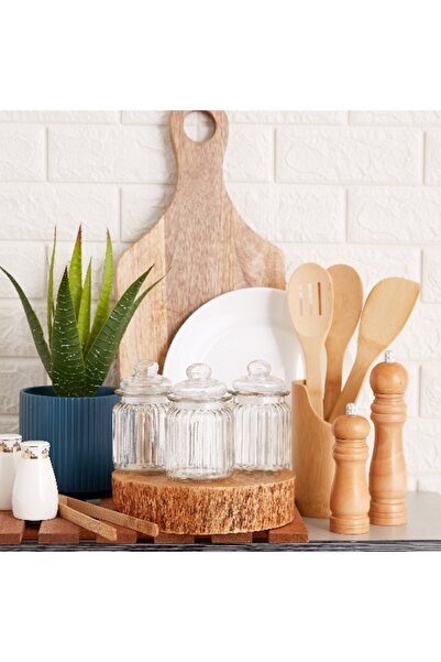 Home Box Myra 3-Piece Glass Canister Set