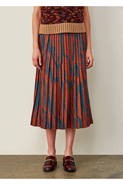 Knitss В'язана спідниця з корицею та візерунком з італійської пряжі