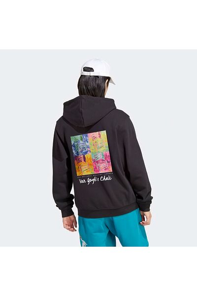 The Champ Clothing Van Gogh's Chair Printed - Hooded Black Unisex Hoodie φούτερ