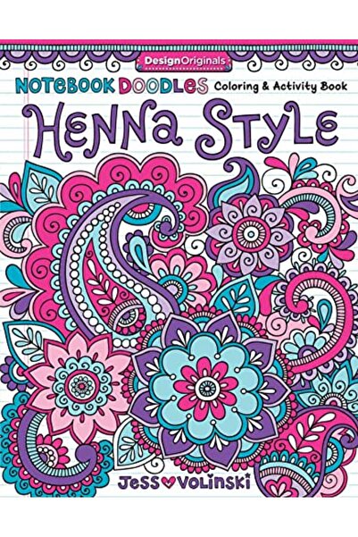 GBS Grantham Book Service Notebook Doodles Henna Style Coloring & Activity Book