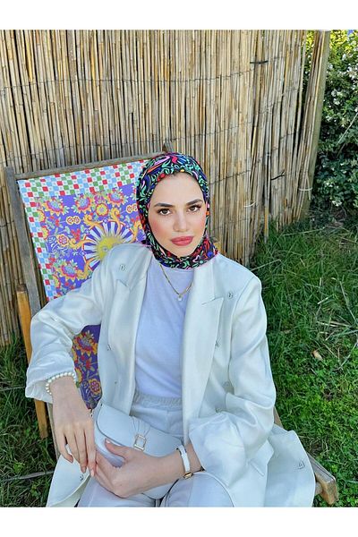 İpekhan Nature Mina Μαλακό Κασκόλ Navy Blue 1146-05