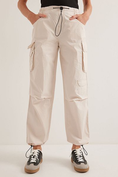 Bigdart Cream Women's Cargo Pants 6655 - Detailed with Pockets