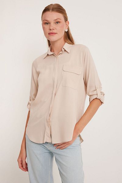 Bigdart Women's Pocket Detailed Shirt 20234 - Cream