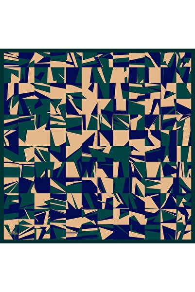 İpekhan Полотно з м'яким візерунком, шарф, хакі 1164-11