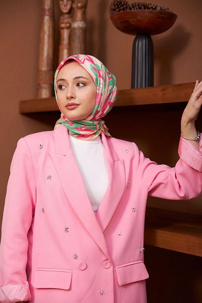 İpekhan Nature Iris Soft Scarf Cream Ανοιχτό Πράσινο 1160-14