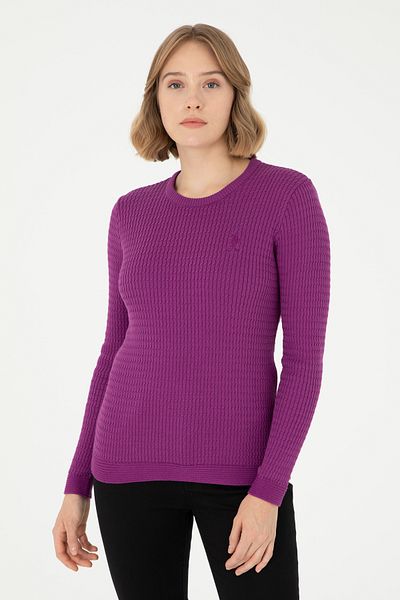 U.S. Polo Assn. Pulover de bază Violet Crew Deck pentru damă 50288979 -vr203