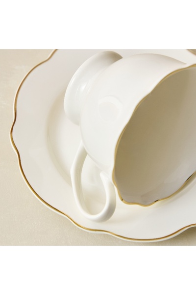 Home Box Ivory Teacup and Saucer - 220 ml