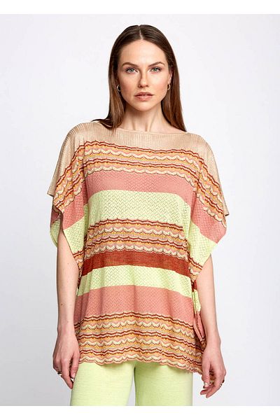 Knitss Boat Neck Openwork Detailed Knitwear Tunic