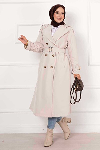 EBRUTESETTÜR Belt Detailed Waterproof Trench