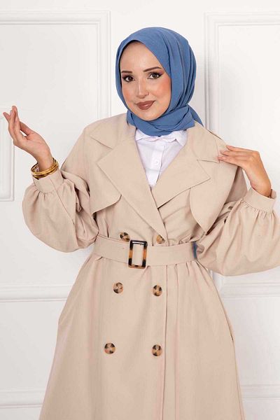 EBRUTESETTÜR Balloon Arm Portable Belted Waterproof Trench