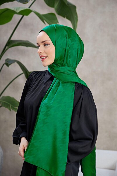 İpekhan Μοτίβο Neo Houndstooth Μεταξένιο Ζακάρ Σάλι Πράσινο 9010-04