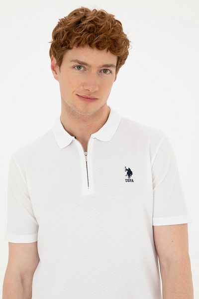 U.S. Polo Assn. Ανδρικό λευκό μπλουζάκι 50288318 -VR013