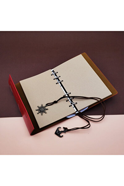 Epilons Leather Compass Design Notebook Zenvia-Tg4356