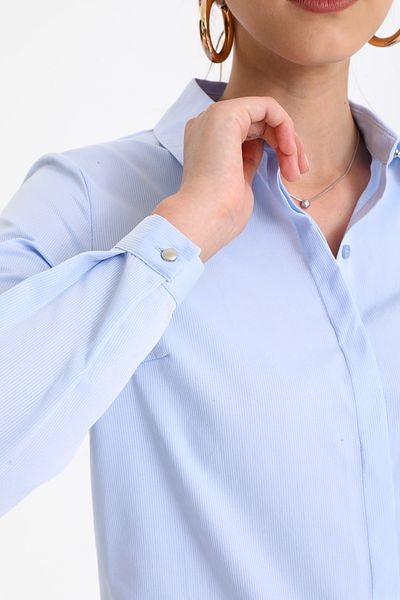 PERA MODA Cămașă clasică din Lycra cu nervuri pentru femei