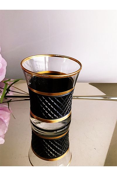 DECOSTYLE Azur Lux Gold Plated - Pack of 6 240Cc Water Glasses