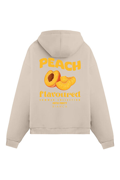 Mounte Bianca Unisex majica sa kapuljačom u boji breskve - standardni model