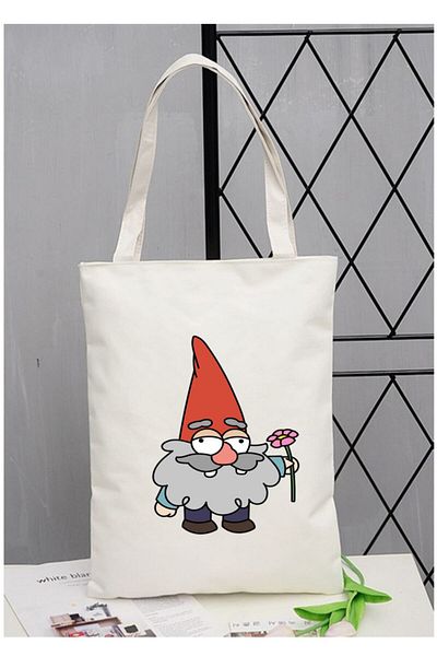 Cemira Gnome Dwarf Design Tote Bag Geantă de stofa