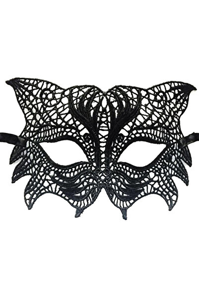 Skygo Black Color Cat Model Lace Processing Party Mask No 8