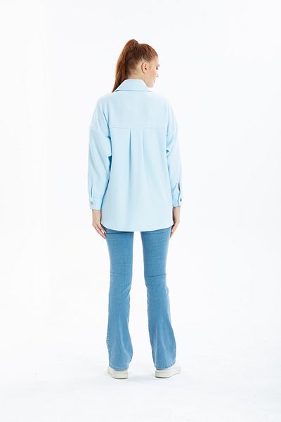 PERA MODA Cămașă Jachetă Oversize - Buzunar dublu