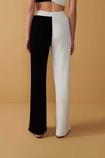 Mısırlı Πλεκτό Μαύρο Γυναικείο Παντελόνι