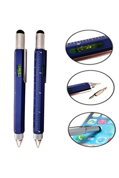 Skygo Interesant stilou albastru de arhitect cu riglă, șurubelniță și nivelă ...